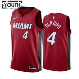 Barn Miami Heat Tröja Victor Oladipo 4 Jordan 2022-23 Icon Edition Röd Swingman